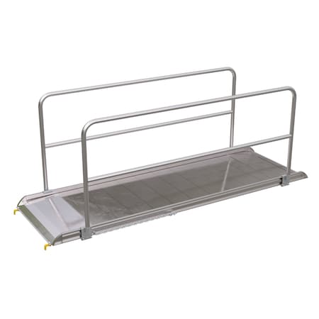 Vestil Alum. Walk Ramp w/Rail Hook, 120 x 38" AWR-38-10B-HR